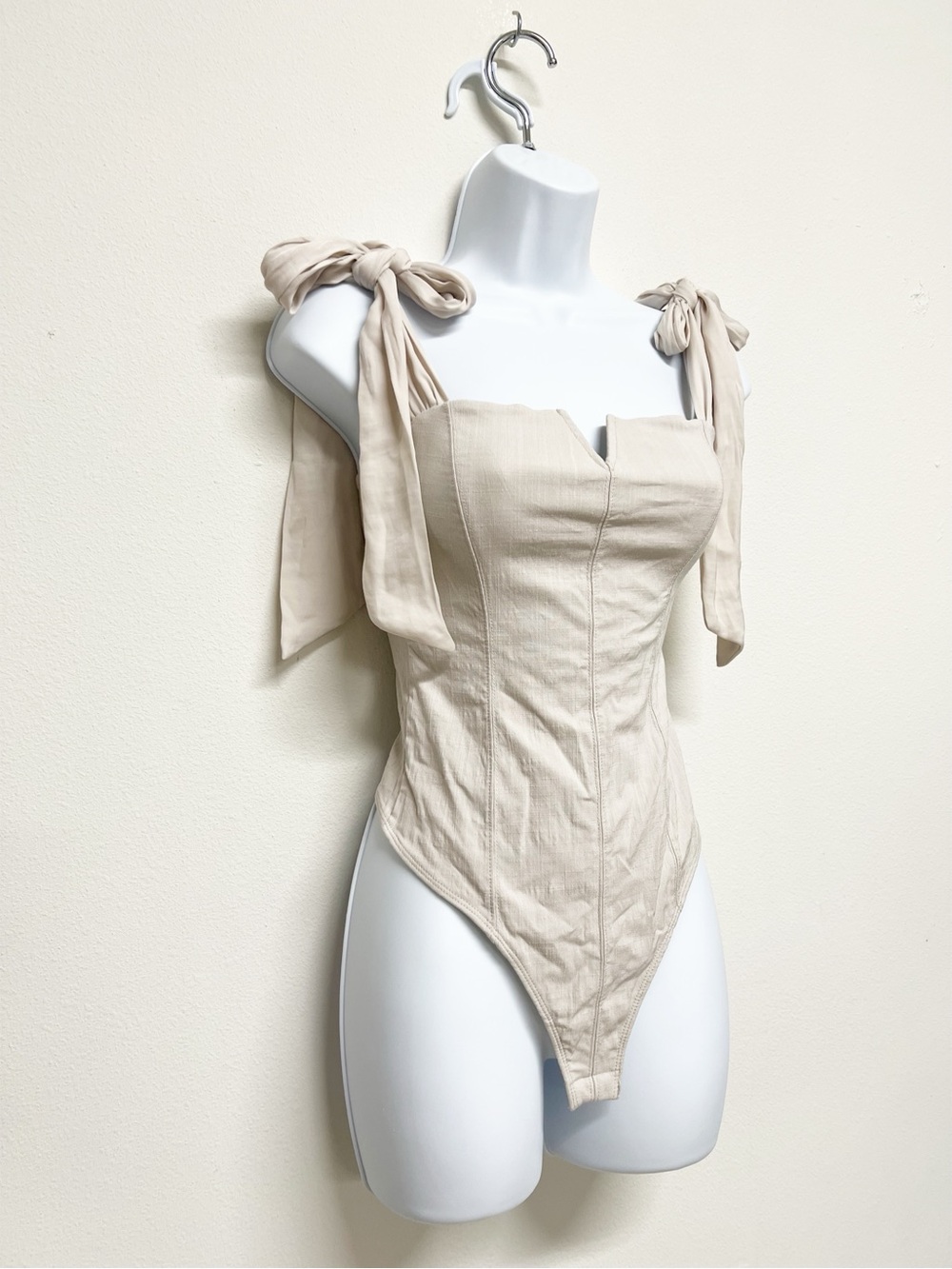 Intimately By Free People Renfaire Corset Inspired Tie Shoulder Lola Body Suit - Picture 5 of 11